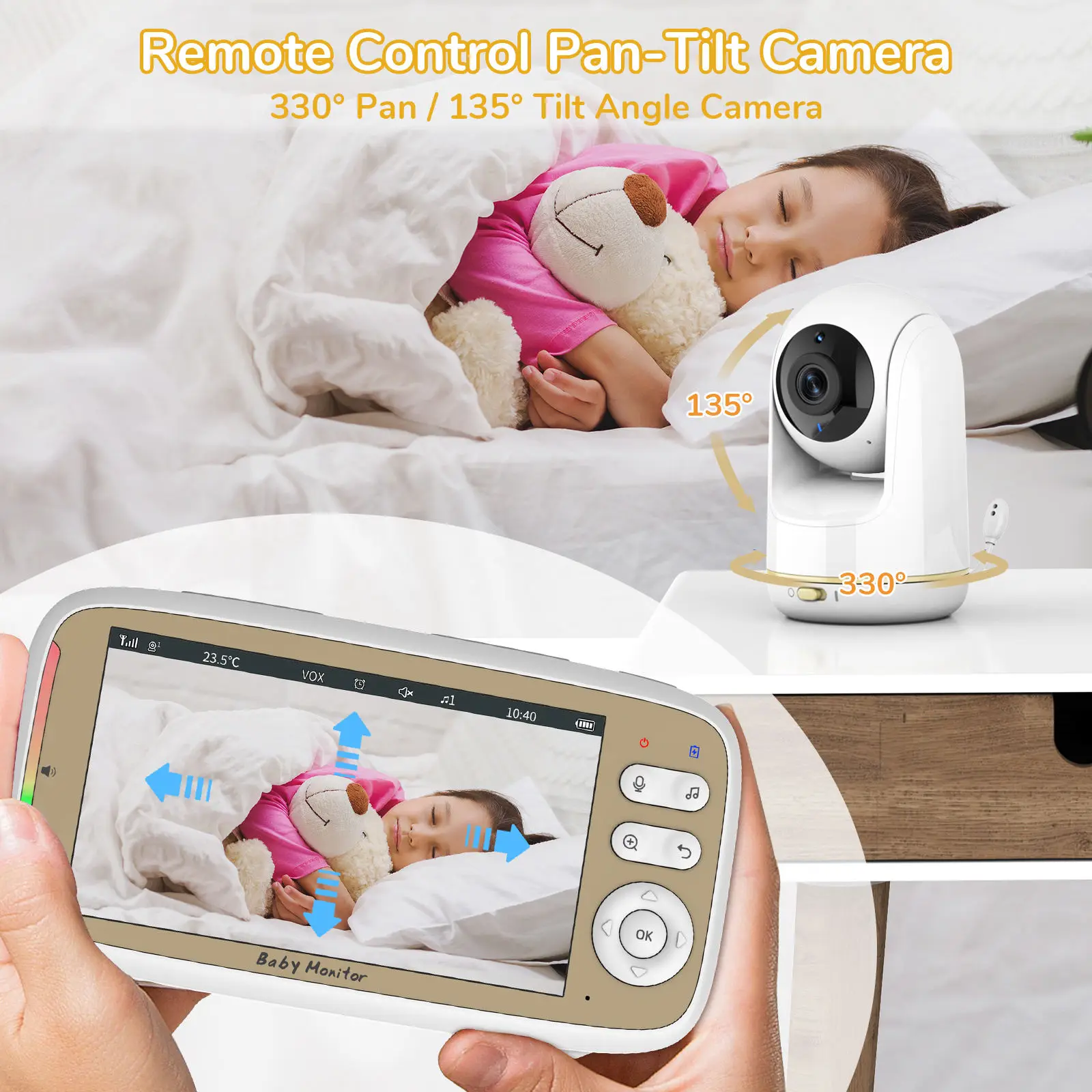 VB803 PRO Baby Monitor with 2p - Audio Music For Video 评论和价格
