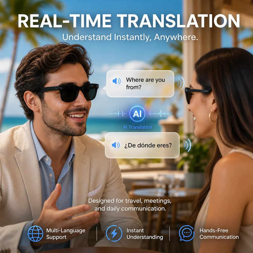 2026 New AI camera glasses 8MP - Audio Music For Video 评论和价格