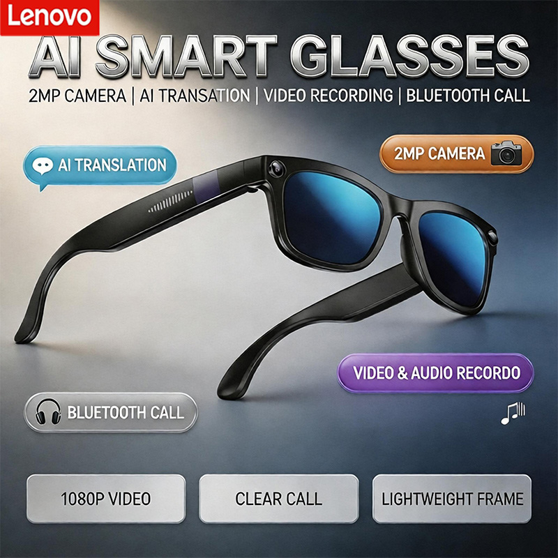 Lenovo AI Bluetooth Smart Glas - Audio Music For Video 评论和价格