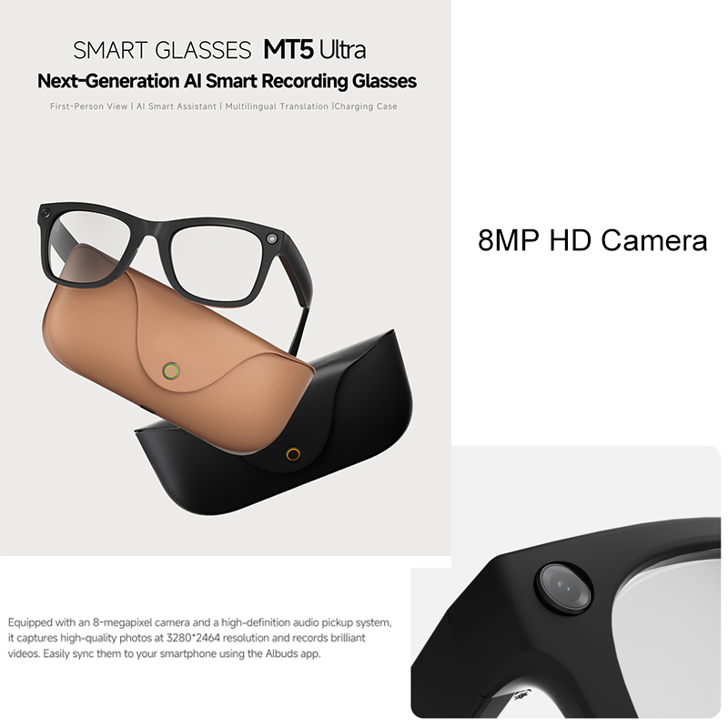 2026 AI smart Glasses HD 800W  - Audio Music For Video 评论和价格